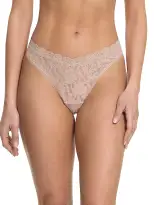 Signature Lace® V-Front High Cut Thong Chai