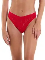 Signature Lace® V-Front High Cut Thong Red Sale