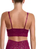 V-Neck Retro Lace Bralette Sugar Plum Red Sale(Sugar Plum Red,XS)
