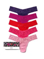 Valentine's Day 5 Pack Signature Lace® Low Rise Thong Sale