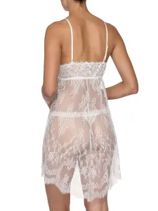 Victoria Lace Chemise with G-String(LIGHT IVORY,S)
