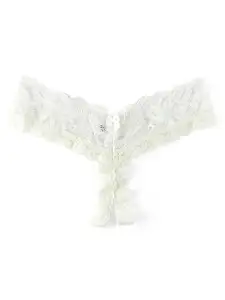 Victoria Lace Crotchless Thong