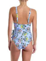 Wide Strap Wrap One Piece Swimsuit Thankful(Thankful,XS)