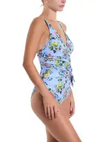 Wide Strap Wrap One Piece Swimsuit Thankful(Thankful,XS)