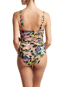 Wide Strap Wrap One Piece Swimsuit Unapologetic(UNAPOLOGETIC,XS)