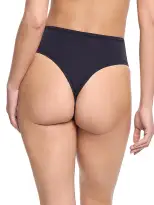 YourFit™ High Rise Thong Black(Black,OS (2-14))