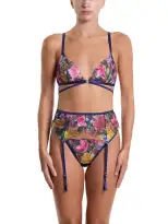 &oh Wildly Blooming Garter Belt Dark Sky Blue Sale(Dark Sky Blue,S)