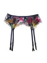 &oh Wildly Blooming Garter Belt Dark Sky Blue Sale(Dark Sky Blue,S)