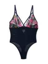 &oh Wildly Blooming Strappy Bodysuit Dark Sky Blue Sale(Dark Sky Blue,S)