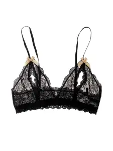 &oh™ Luxe Lace Open Bralette(BLACK,S)