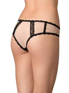 &oh™ Nude Illusion Crotchless Bikini(MOCHA/BLACK,S)