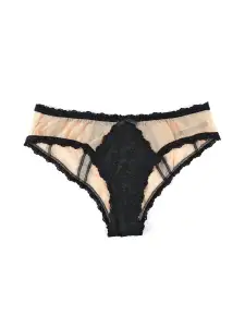 &oh™ Nude Illusion Crotchless Bikini(MOCHA/BLACK,S)