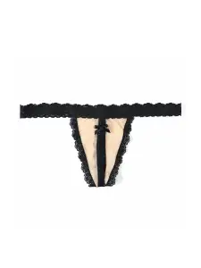 &oh™ Nude Illusion Crotchless G-String(MOCHA/BLACK,P-S)